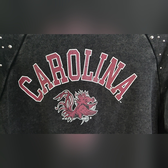 Gameday Couture Charcoal South Carolina Gamecocks Don't Blink Studded Sweatshirt - Picture 3 of 5